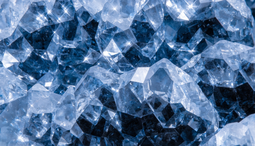 Cristaux minéraux bleus d'hydroxyapatite — hydroxyapatite dans le dentifrice